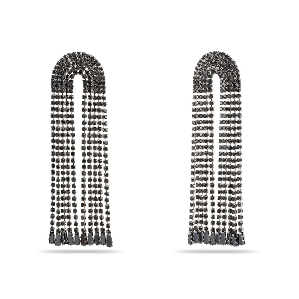 Midnight Royale Tassel Danglers