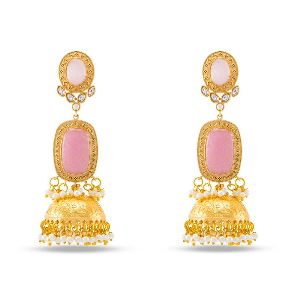Rose Regal Jhumka Earrings