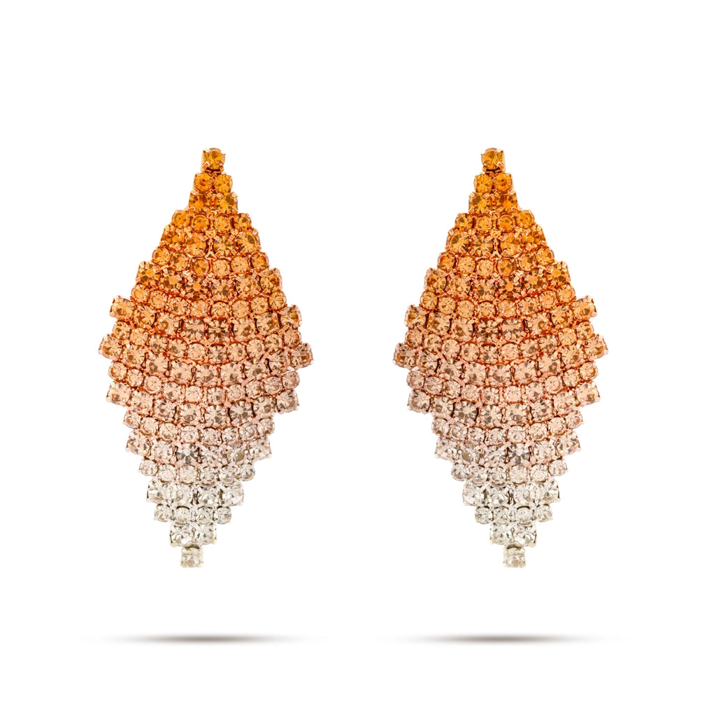 Amber Aura Ombre Crystal Danglers