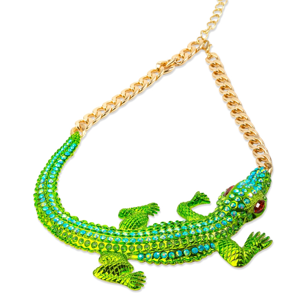 Emerald Croc Luxe Statement Necklace