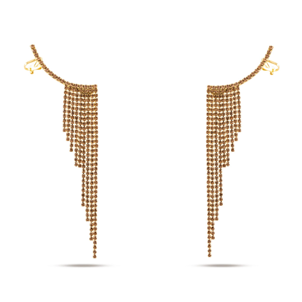 Aurelia Glow Gold Cascade Earrings