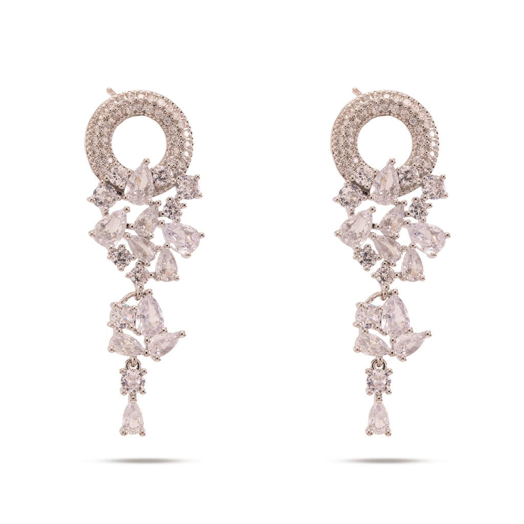 White Power Cut Danglers