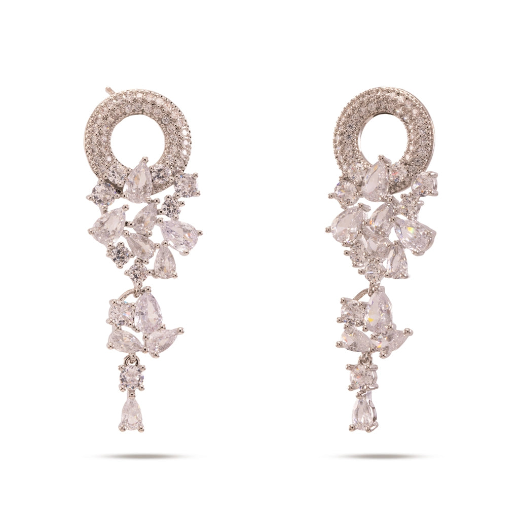 White Power Cut Danglers