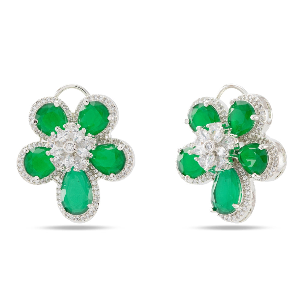 Fine Fauna Emerald Blossom Studs