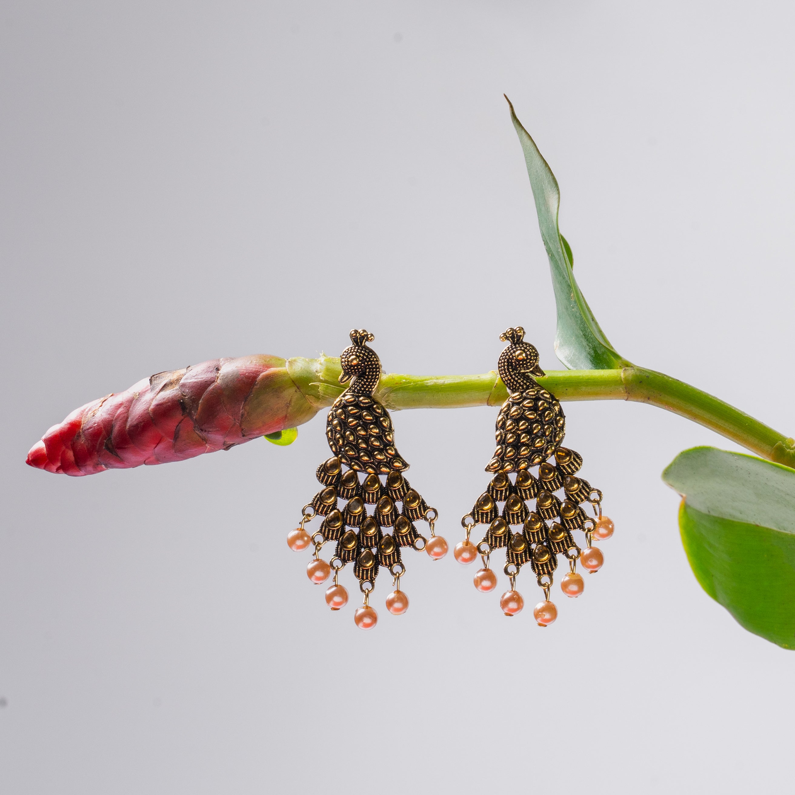 Gulnaar Crystal Jhumkas