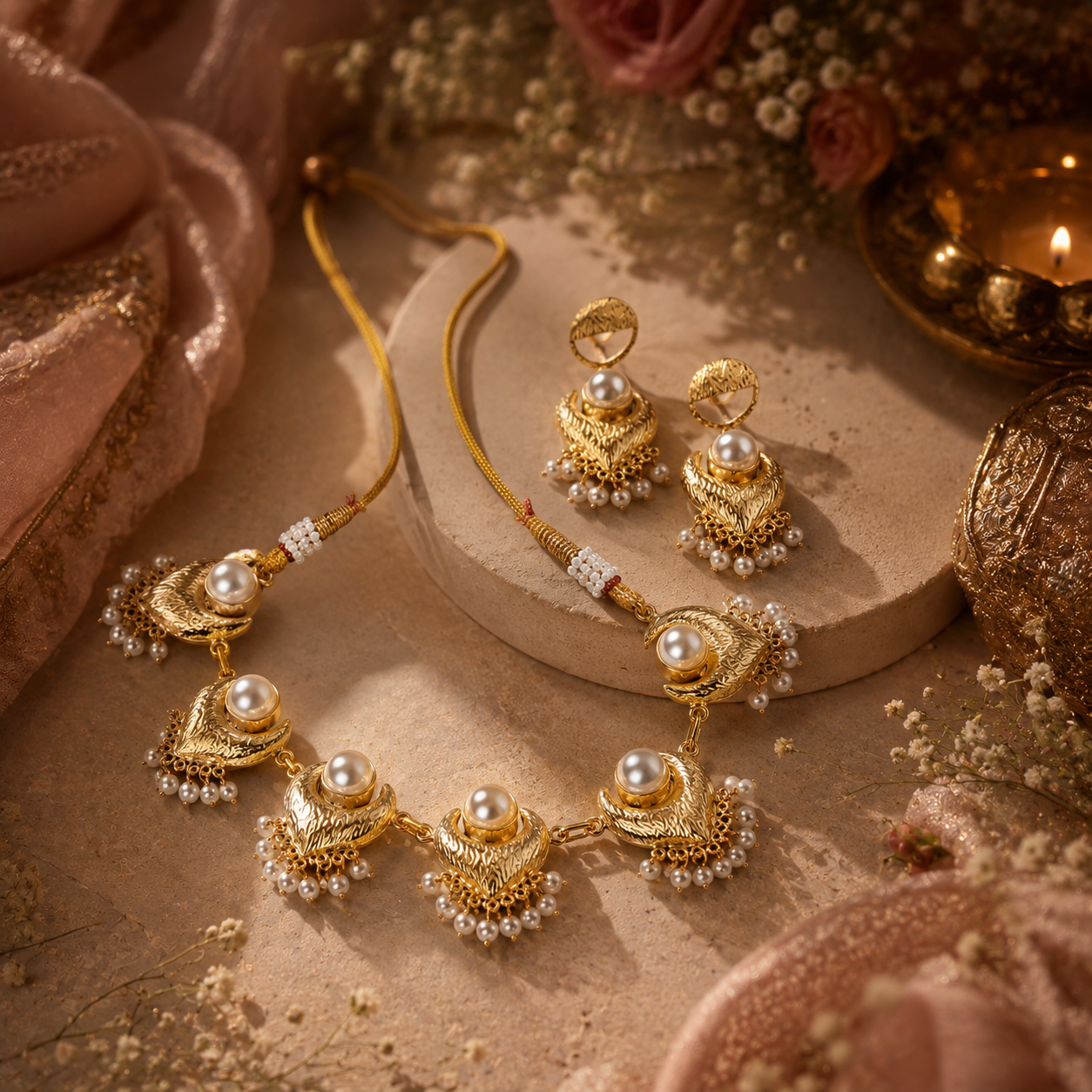 Muktika Pearl Necklace Set
