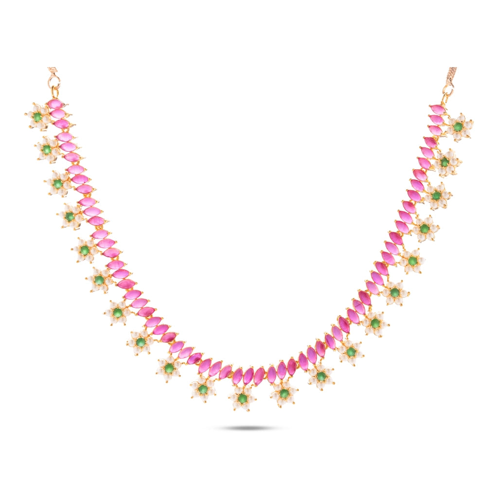Rose Vanya Floral Necklace Set