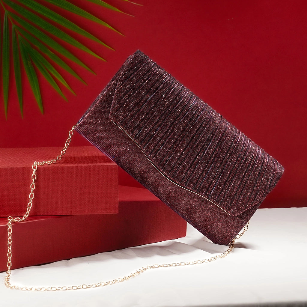 Lustre Wave Evening Clutch