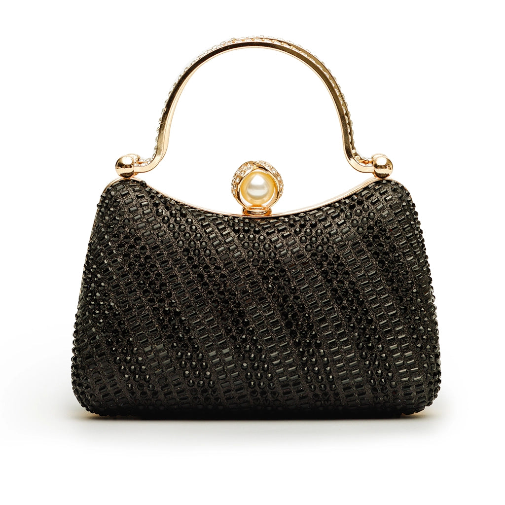 Noir Pearl Halo Clutch