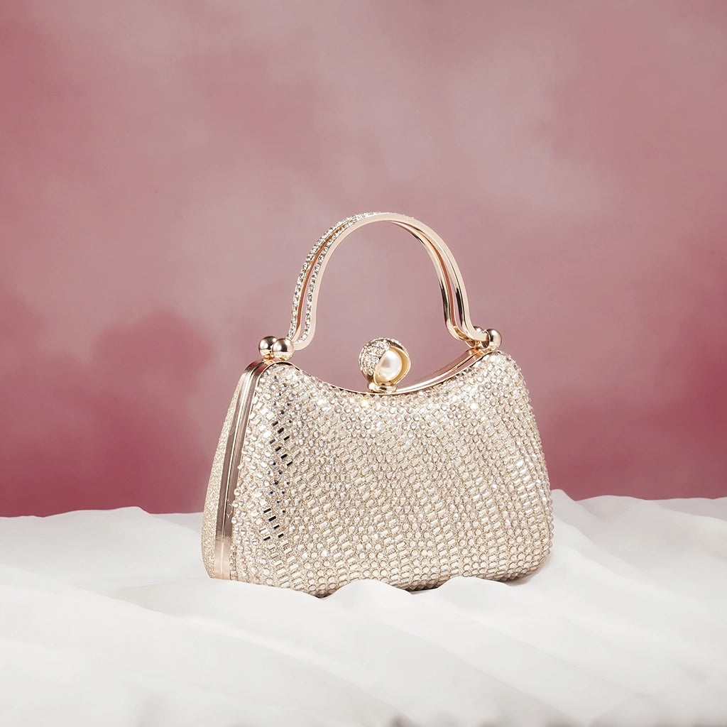 Noir Pearl Halo Clutch