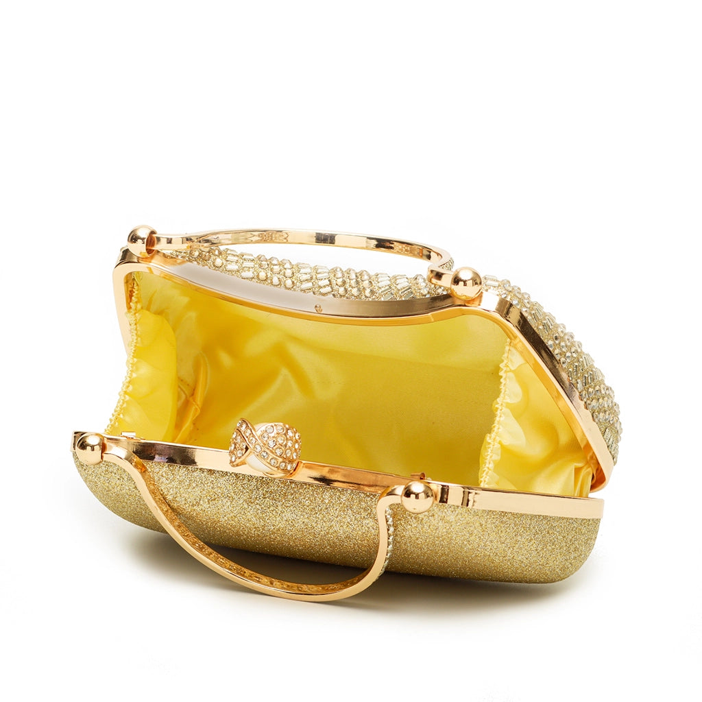 Noir Pearl Halo Clutch