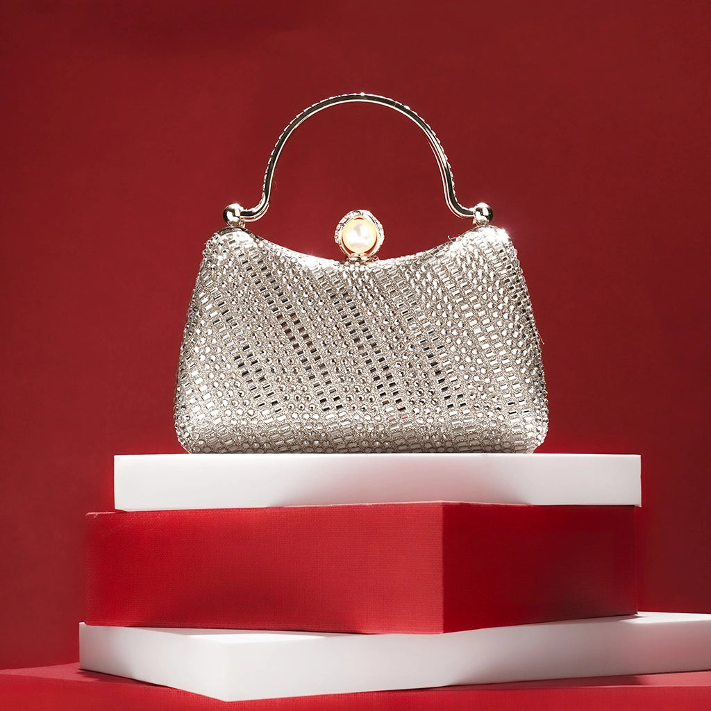 Noir Pearl Halo Clutch