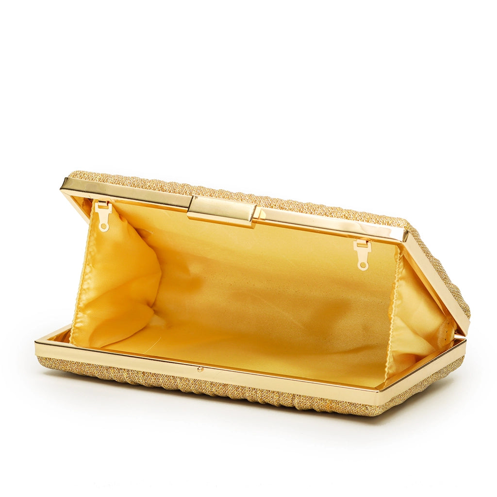 Celestique Gold Draped Clutch