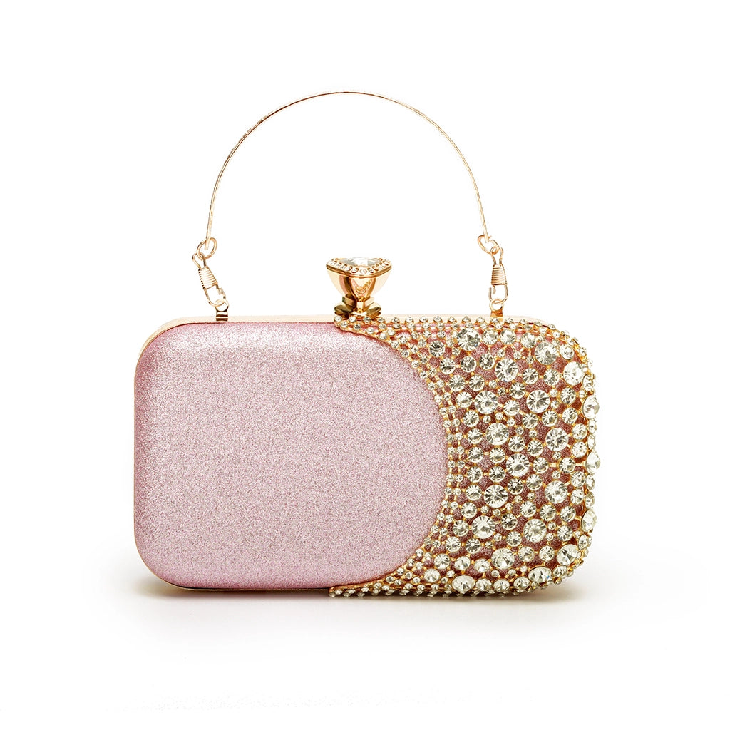 Blush Royale Crystal Clutch