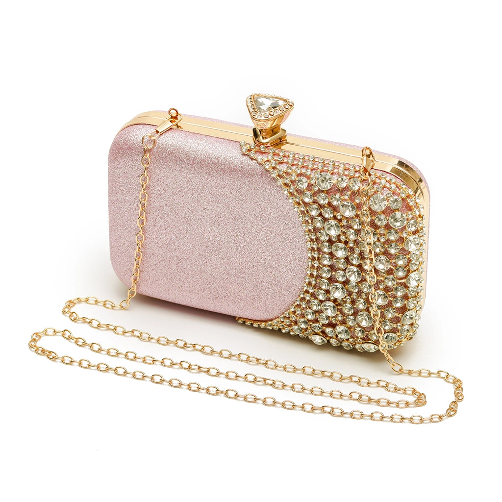 Blush Royale Crystal Clutch