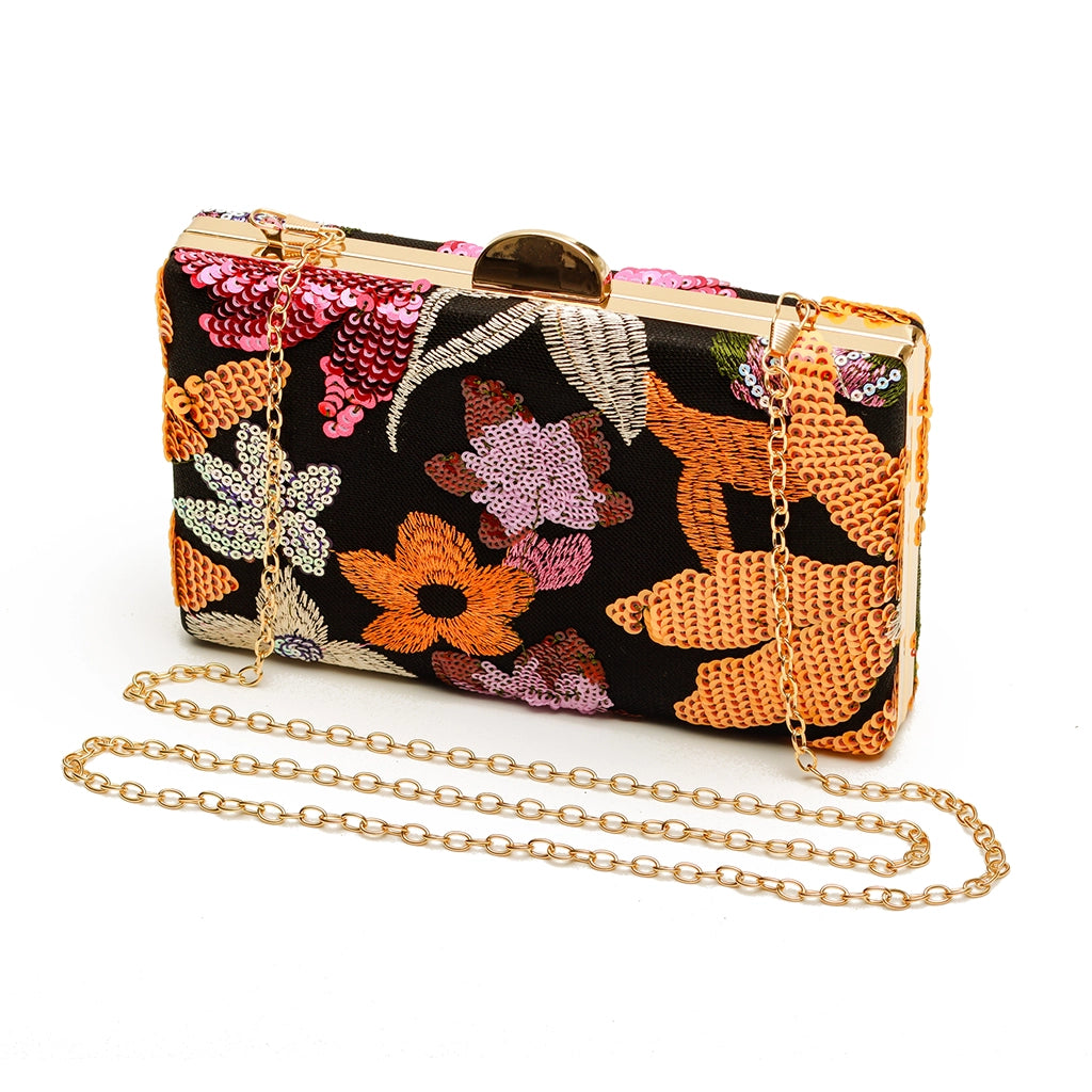 Flora Muse Sequin Clutch