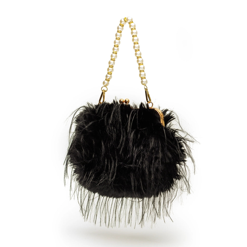 Noir Plume Clutch