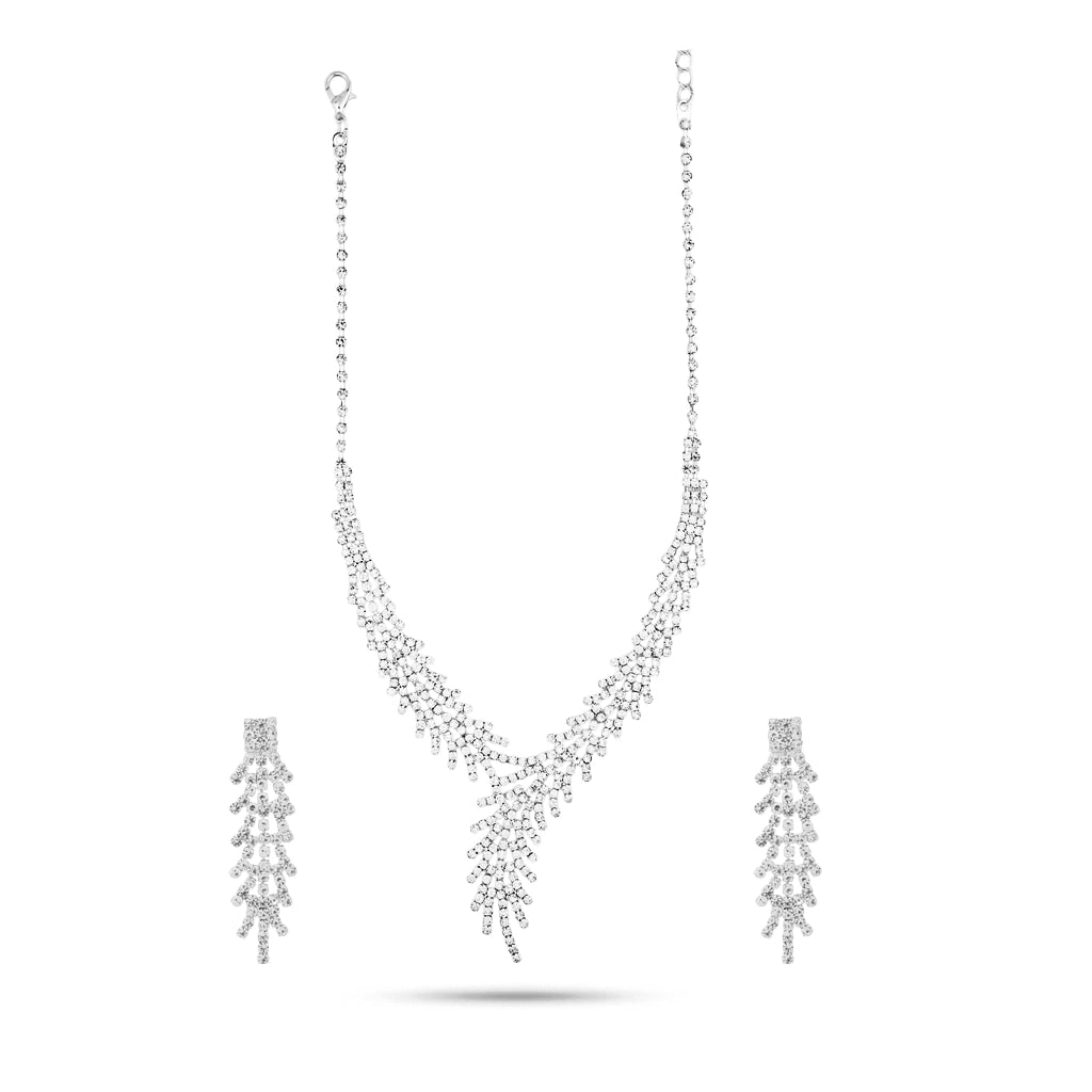 Celestia Cascade Crystal Necklace Set