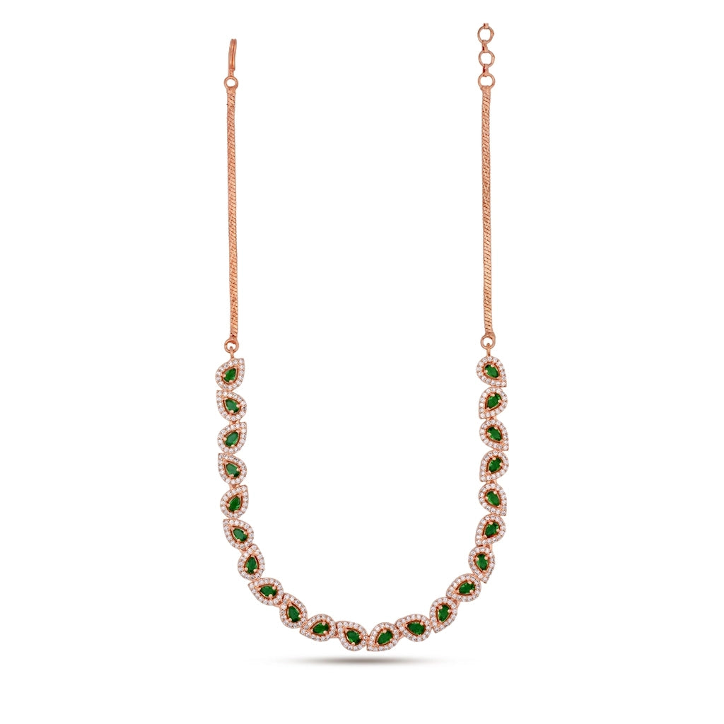Emerald Radiance Crystal Necklace Set