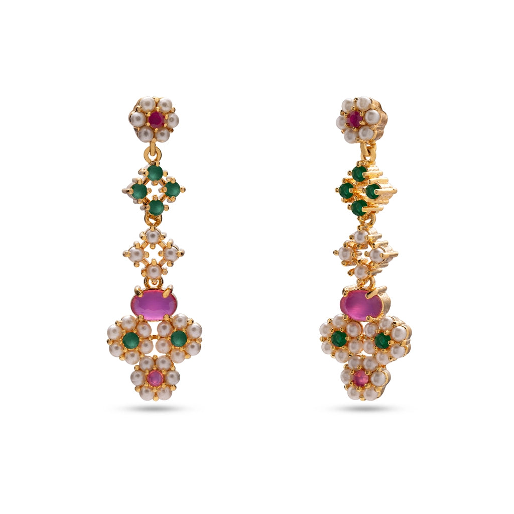 Multi Vanya Floral Necklace Set