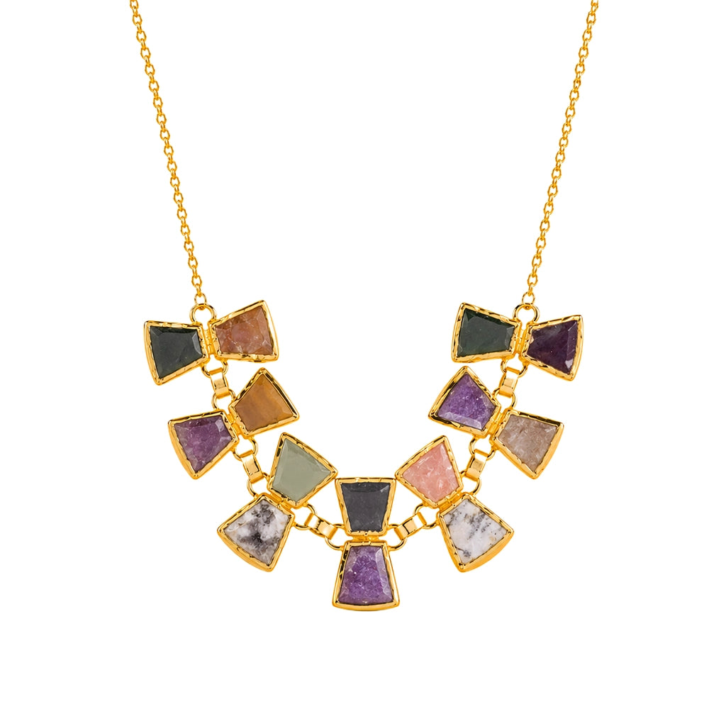 Ivory Prism Statement Necklace Set