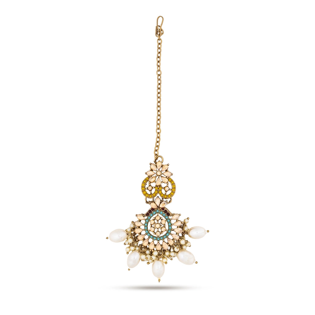 Celestia Crystal White Necklace Set
