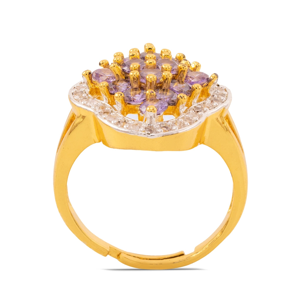 Lavander Floral Star Ring