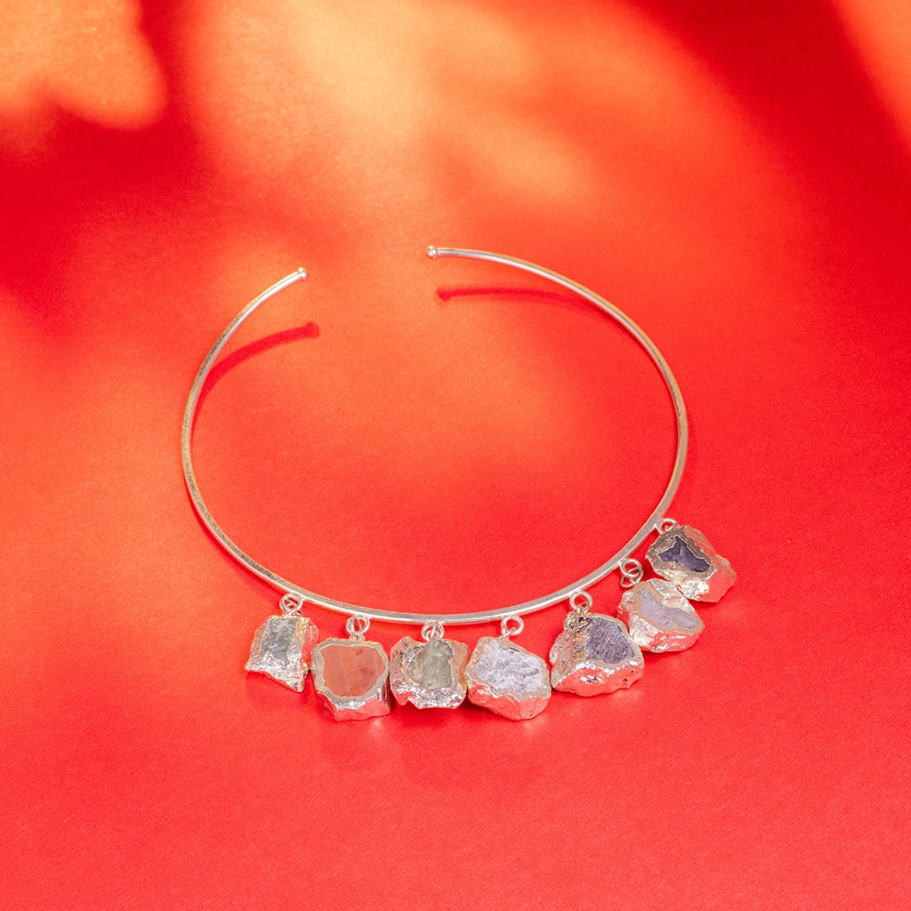 Crystal Petal Collar Necklace