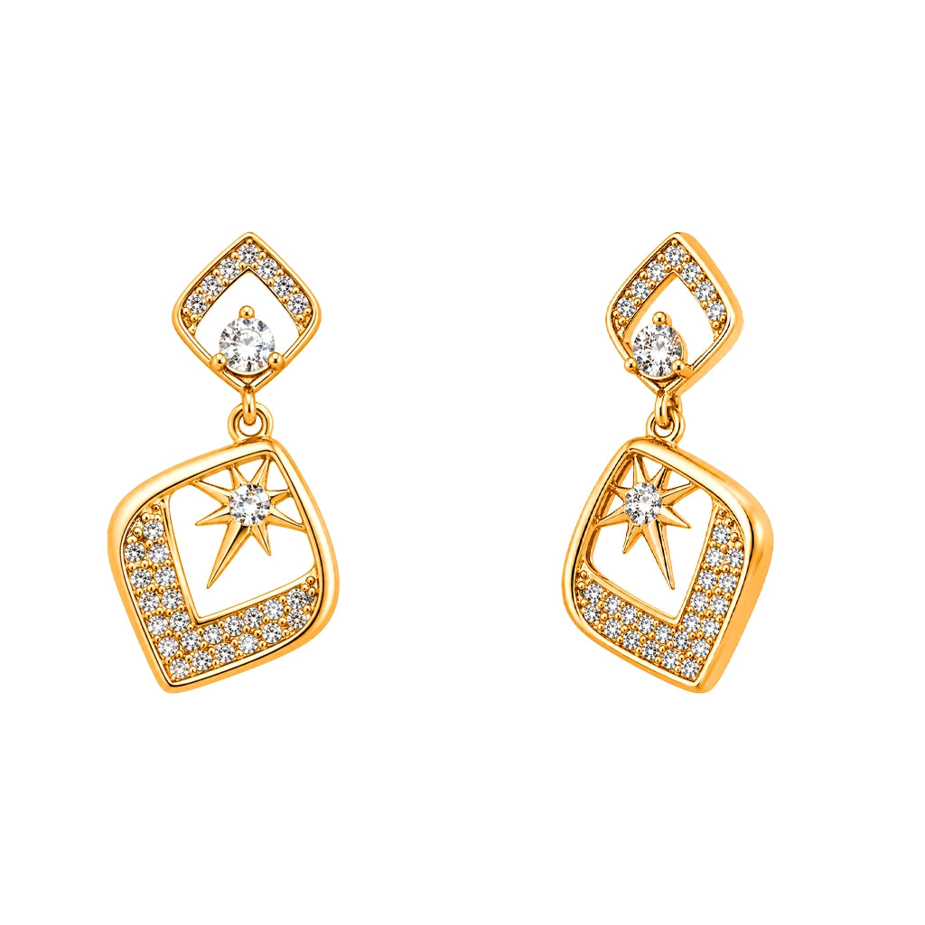 Stellar Frame Crystal Danglers