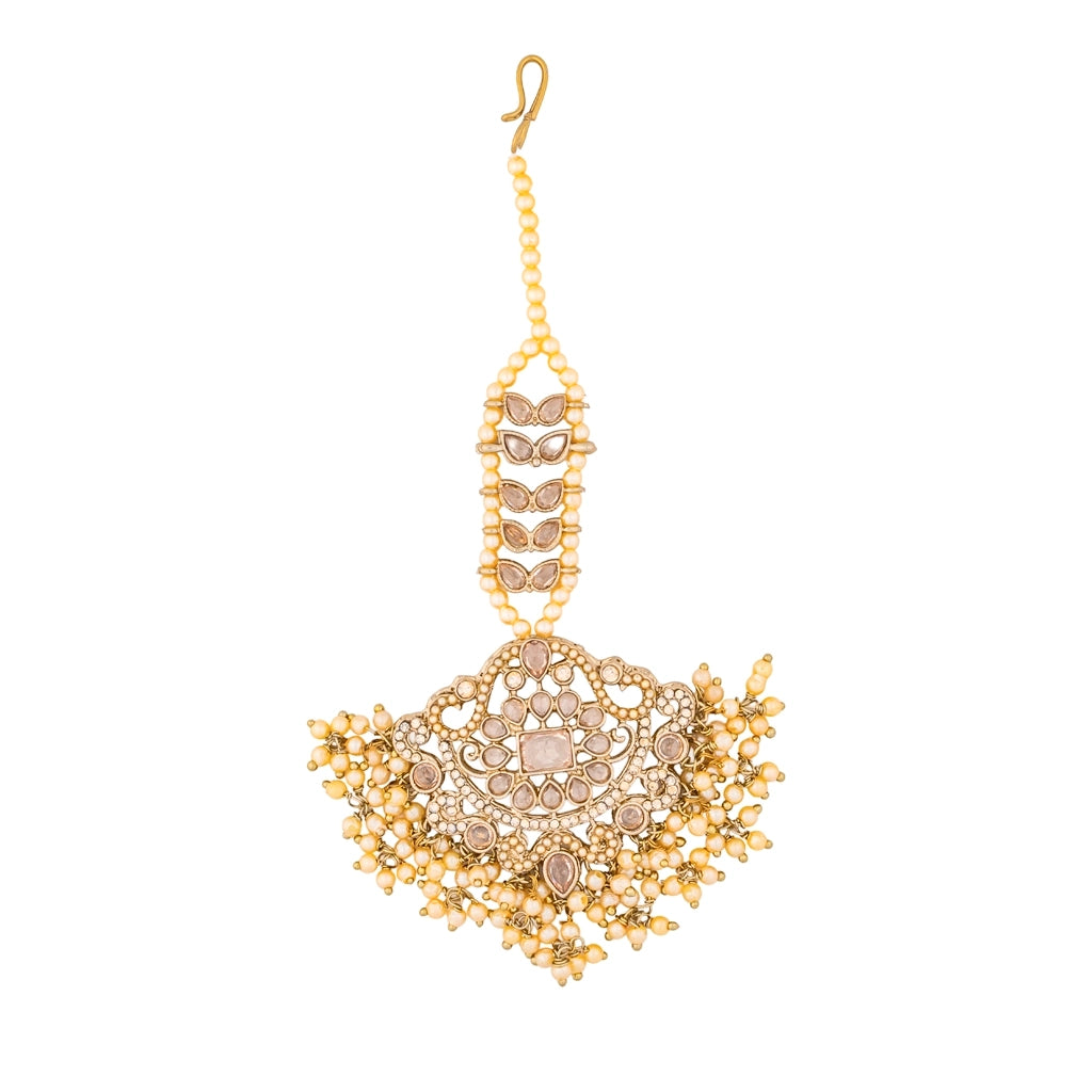 Pink Maharani Cascade Necklace Set