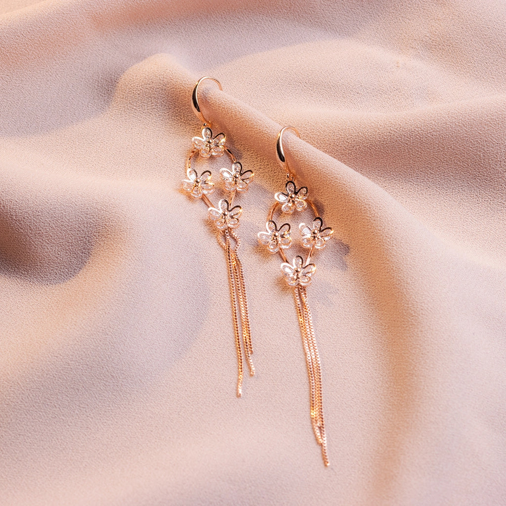 Flora Cascade Chain Drop Earrings