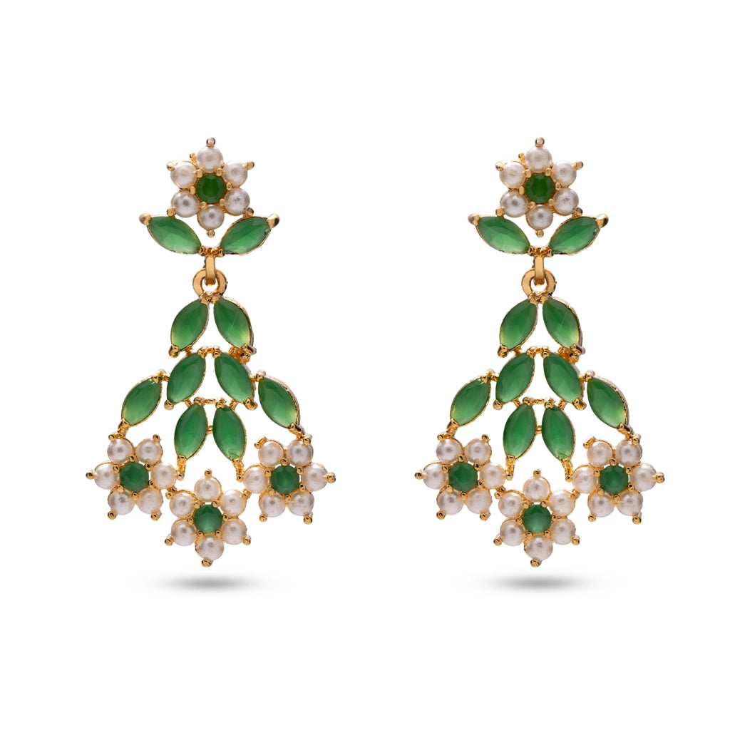 Emerald Vanya Floral Necklace Set