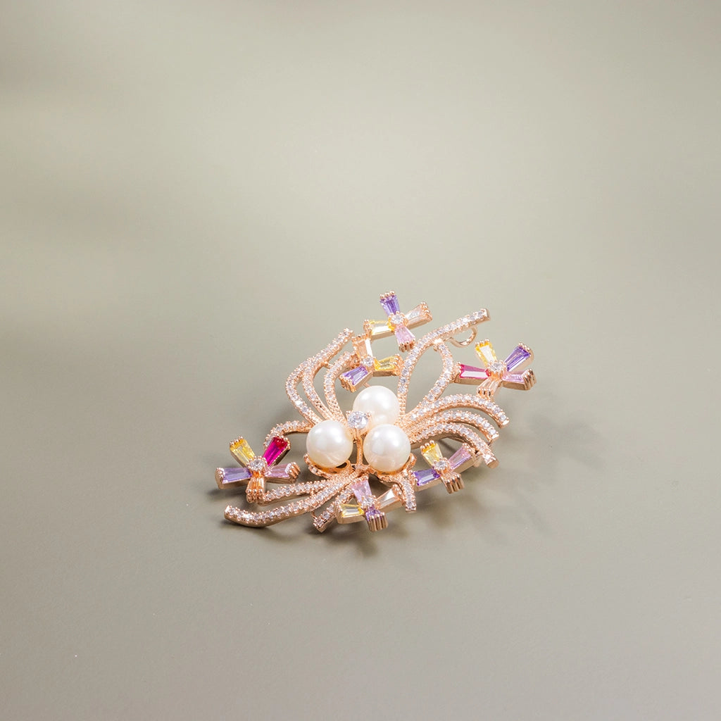 Celeste Bloom Pearl Brooch
