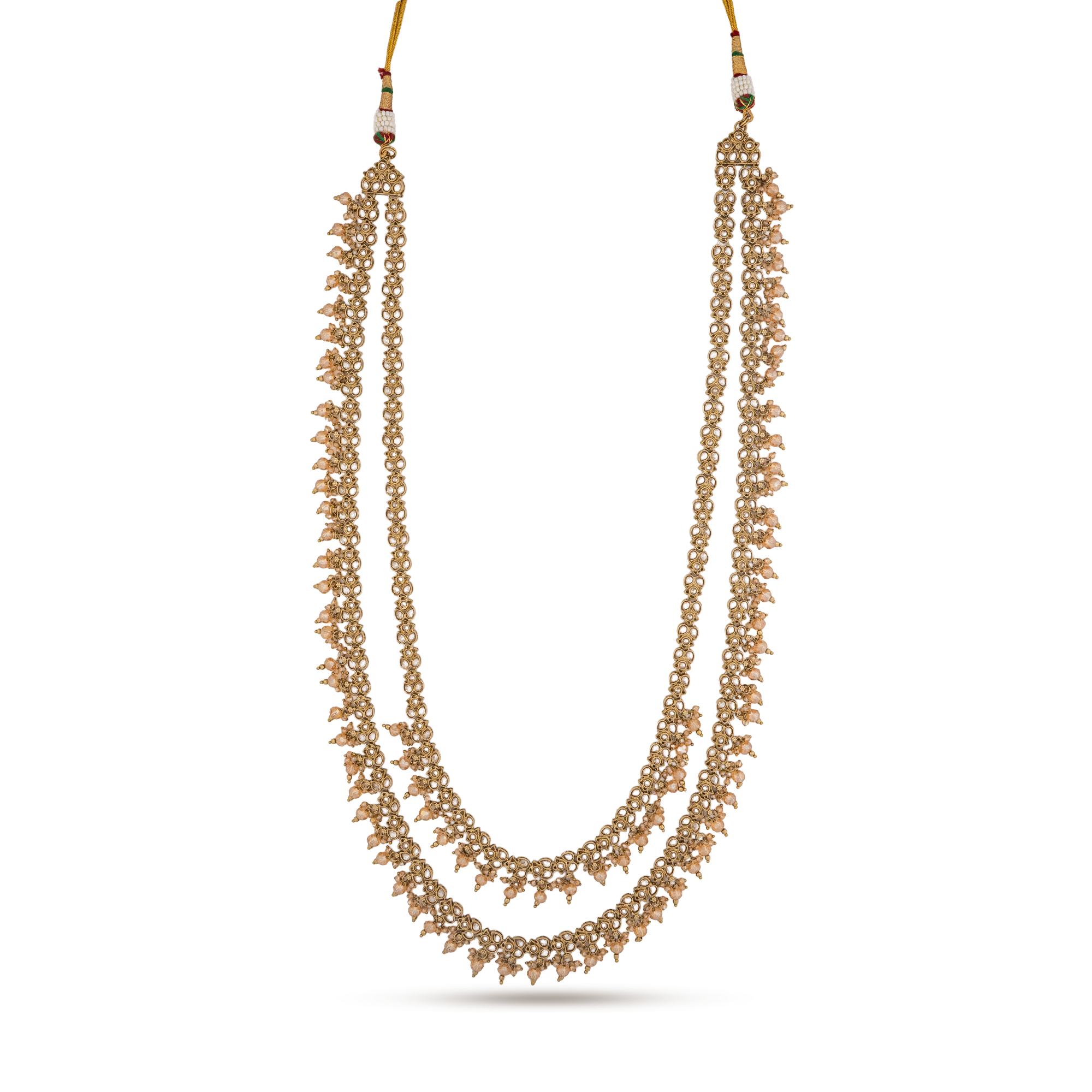 Noor-E-Jahan Heritage Kundan Double-Layer Rani Haar