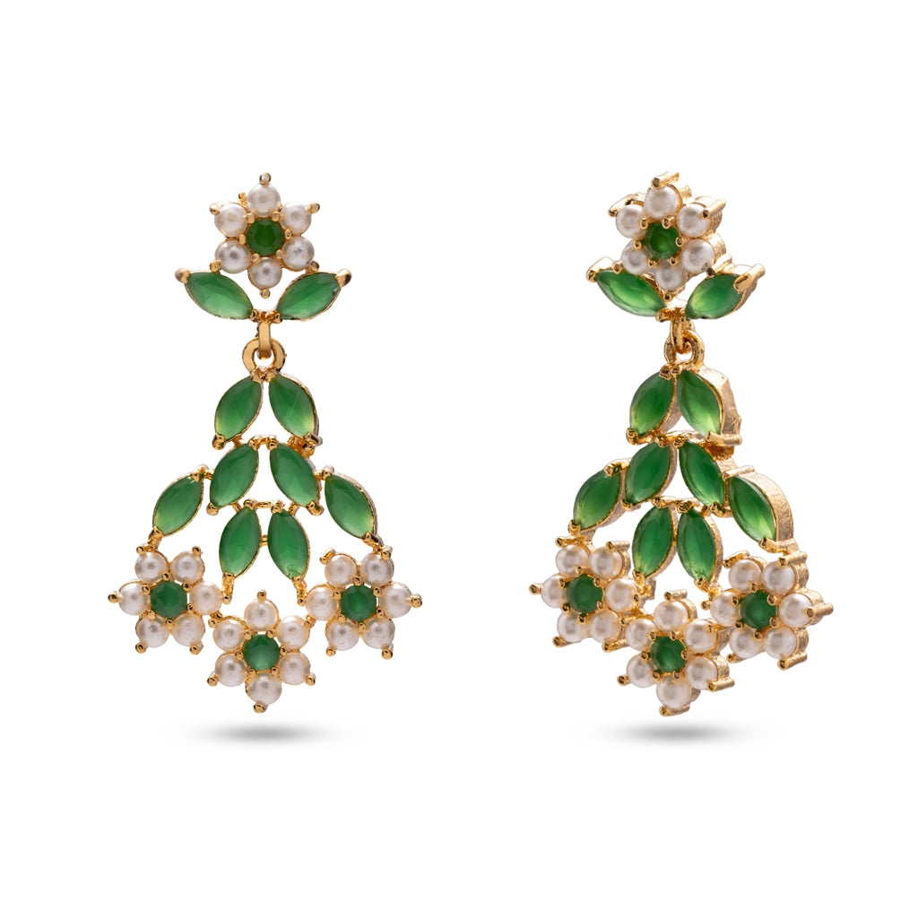 Emerald Vanya Floral Necklace Set
