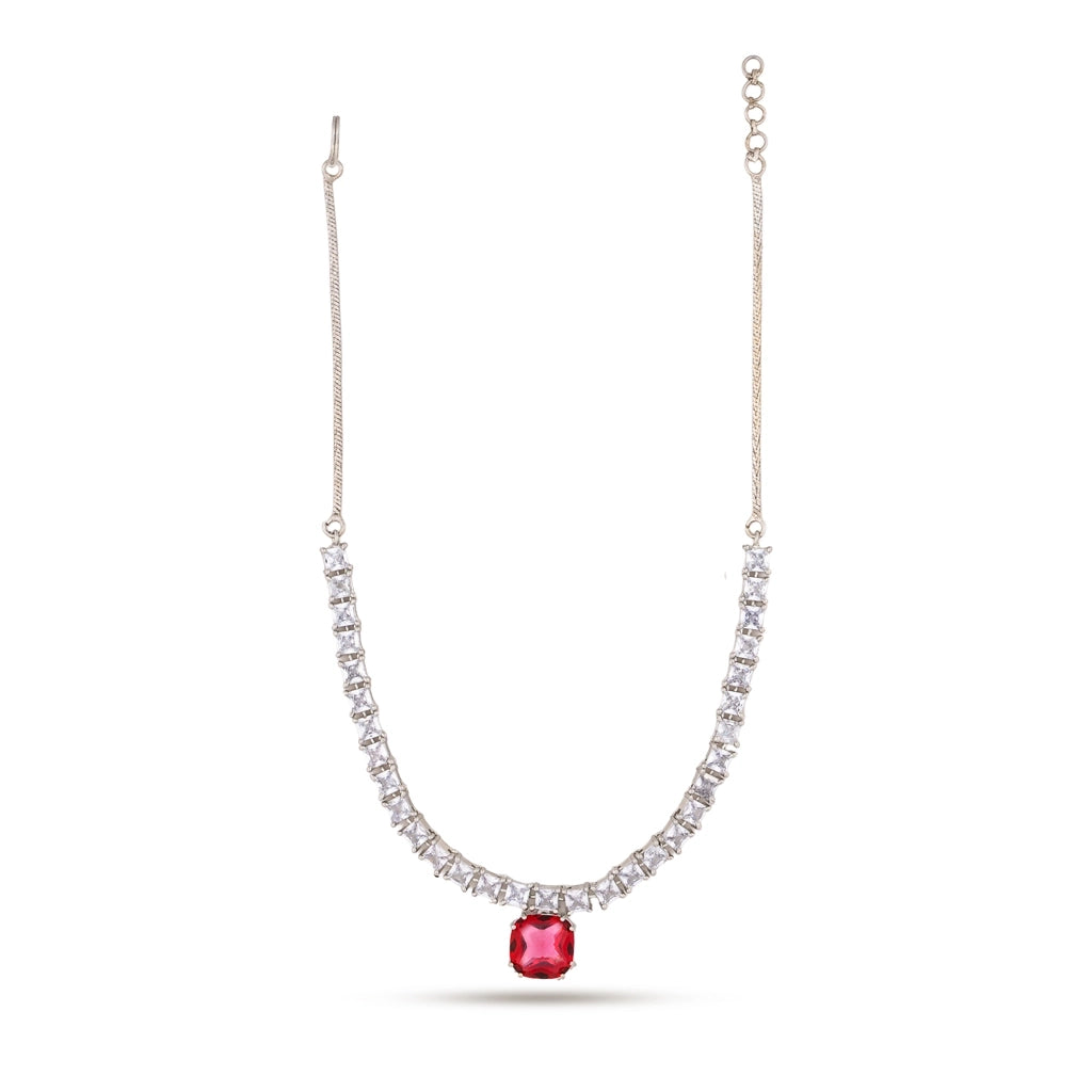 Celestia Ruby Medallion Necklace Set