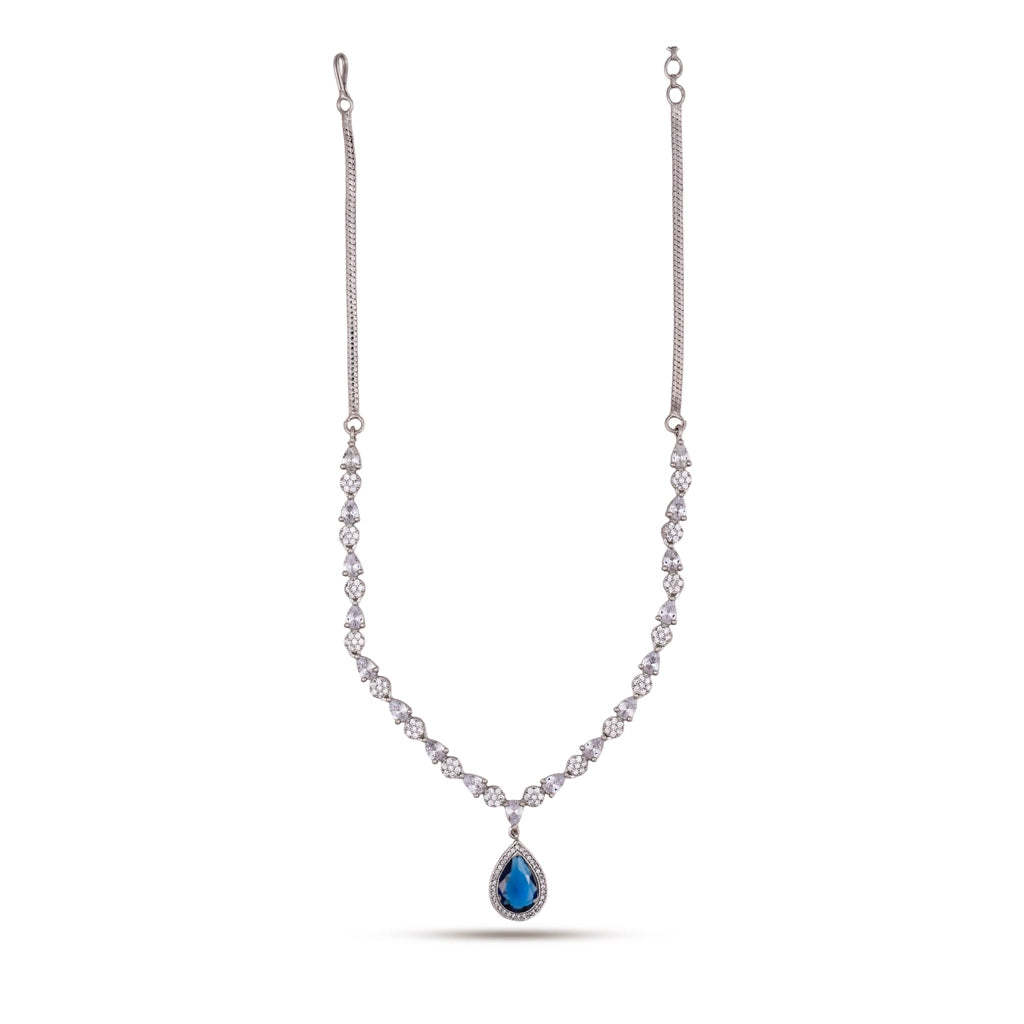 Midnight Sapphire Drop Necklace Set