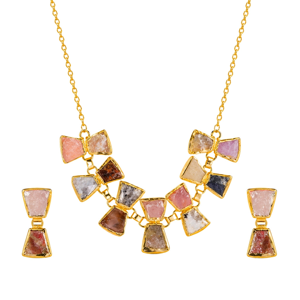 Ivory Mosaic Necklace Set