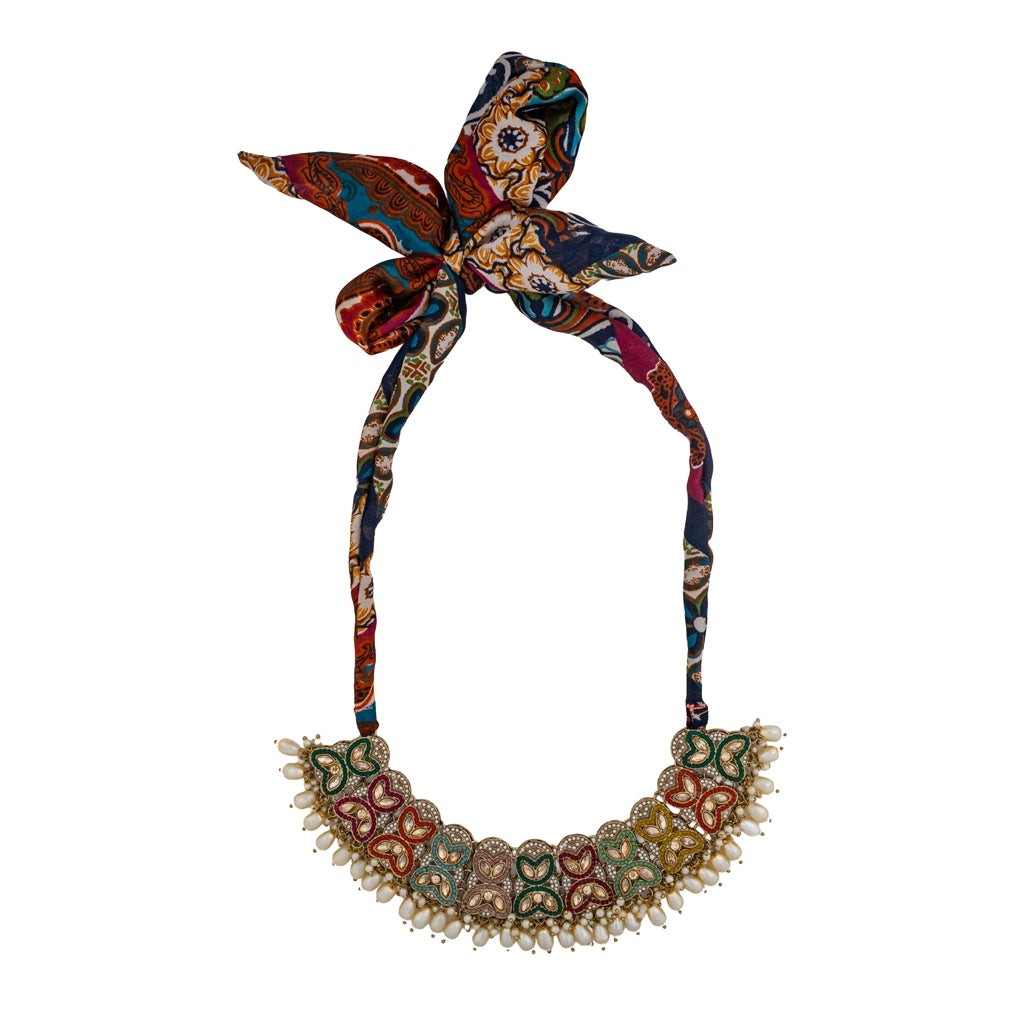 Multicolor Kundan Pendant Necklace