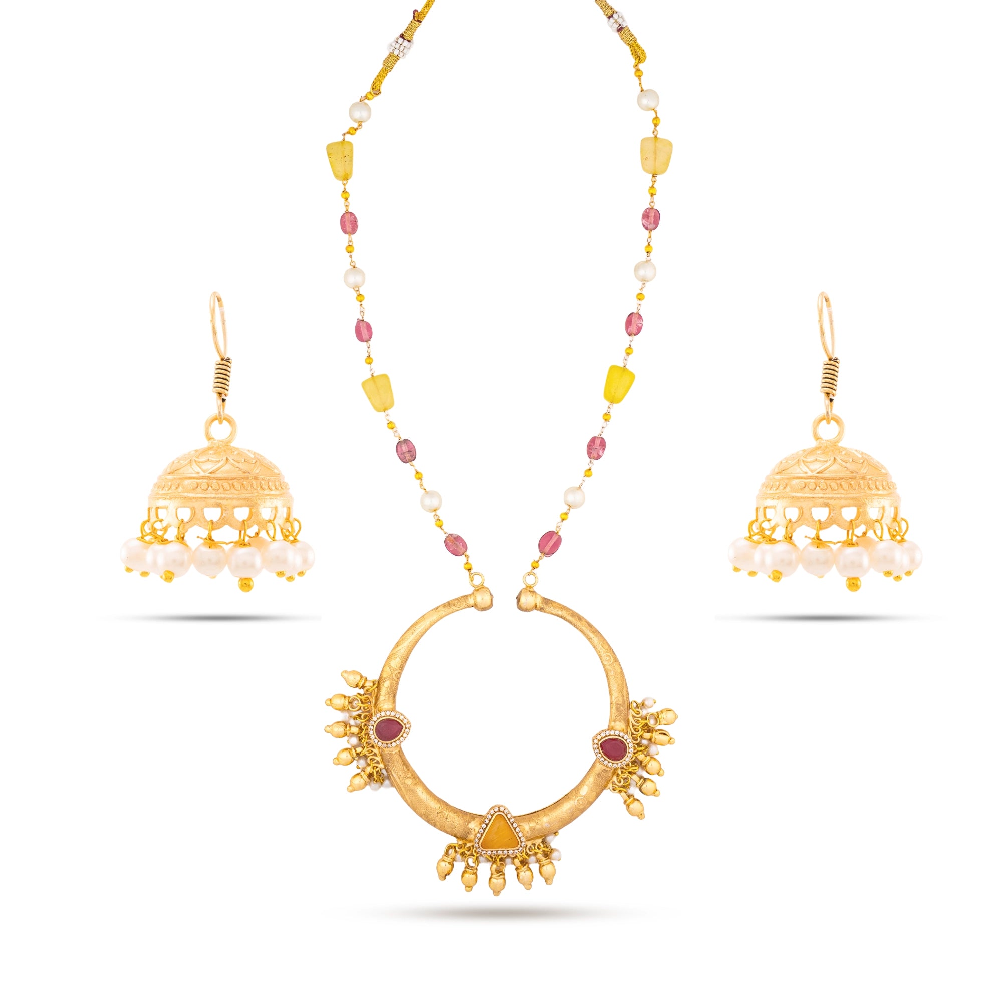 Heritage Gold Pendant Necklace Set