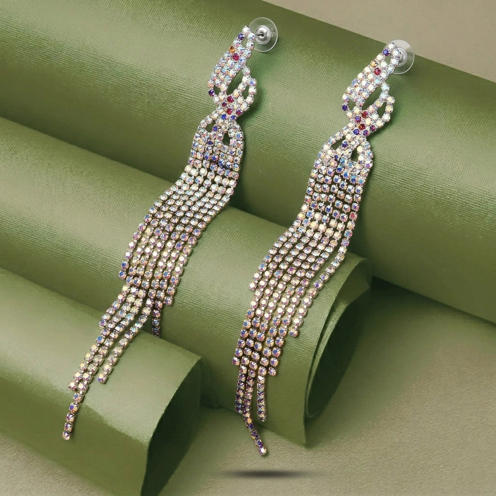 Blush Cascade Royale Earrings Silver