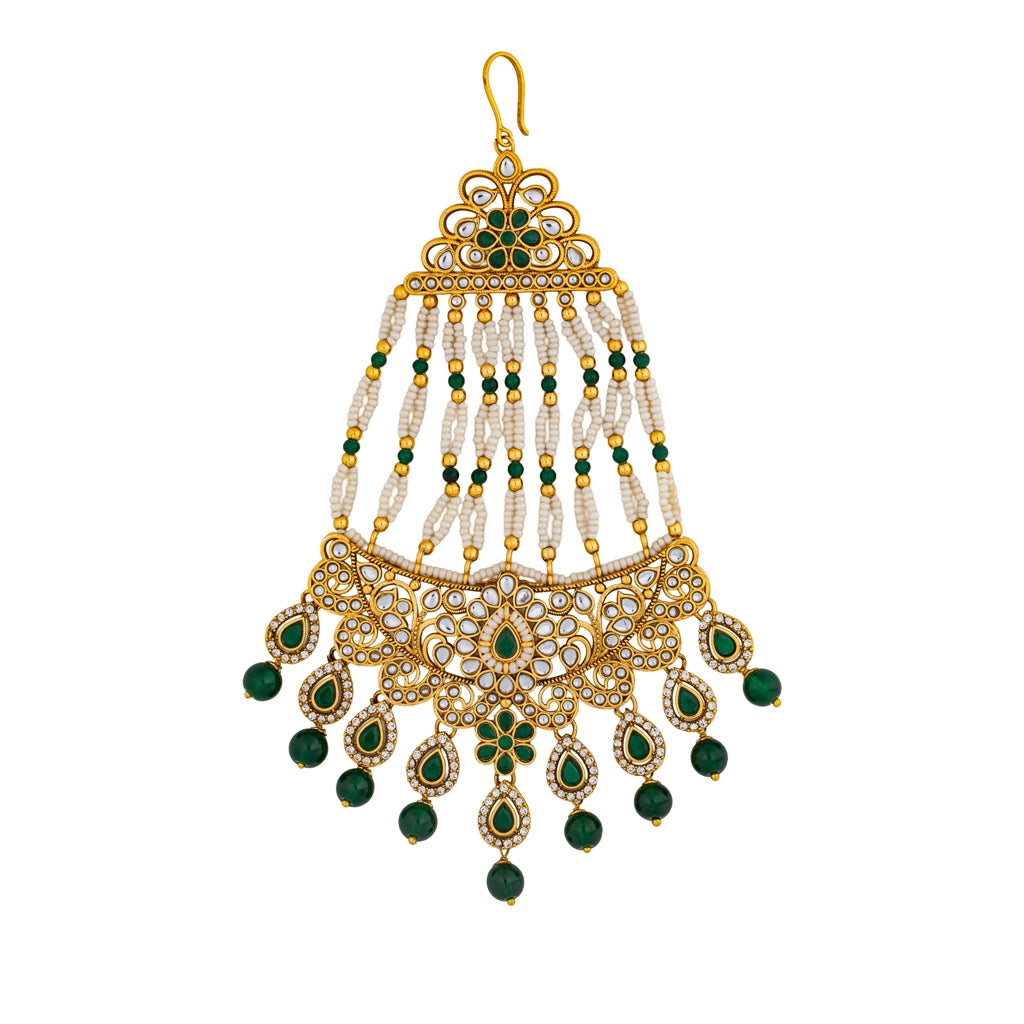 Emerald Dewdrop Maangtika