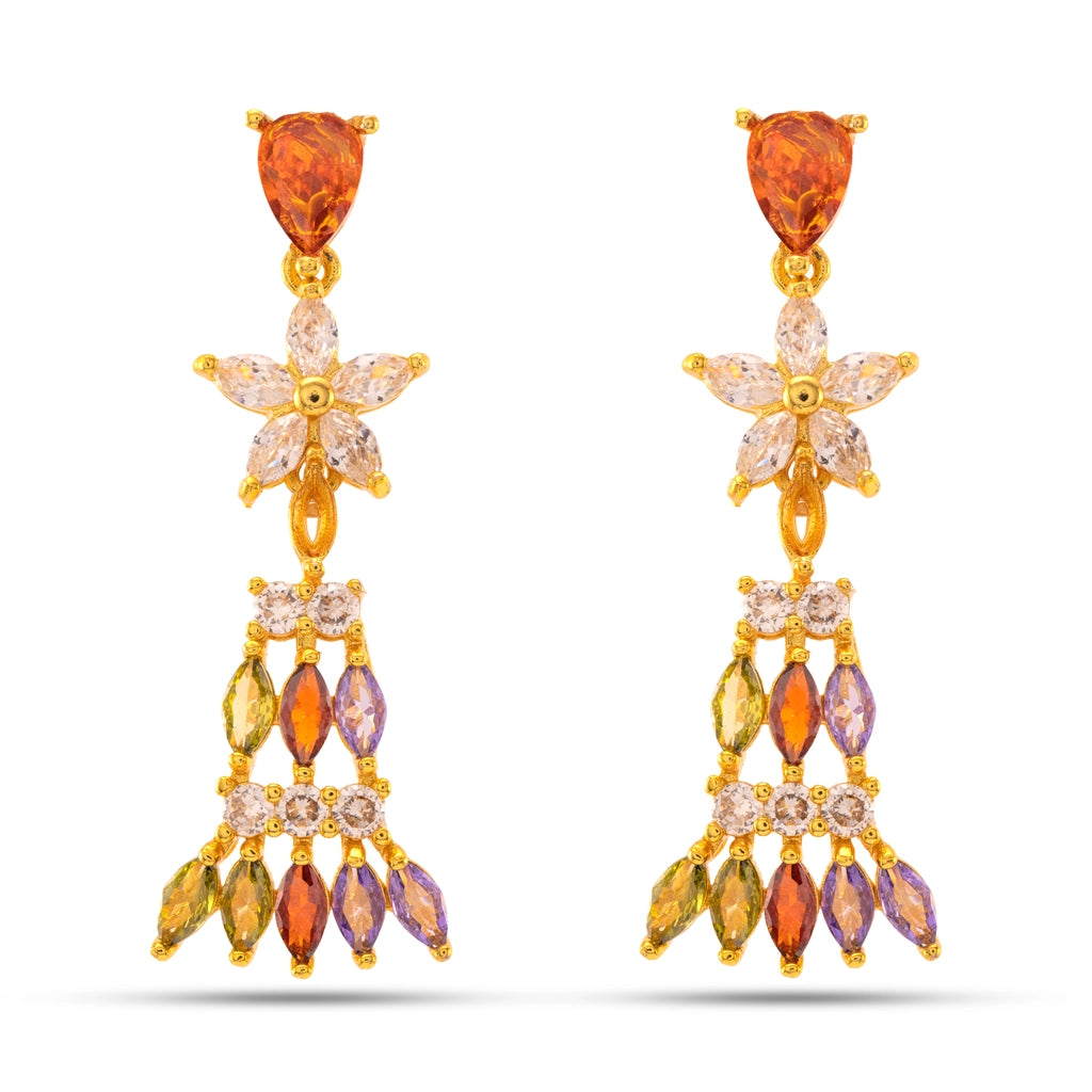 Rangriti Crystal Tassel Earrings