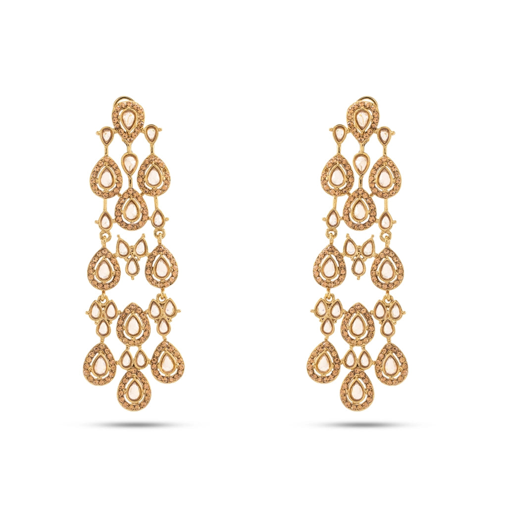Ivory Crystal Chandelier Danglers