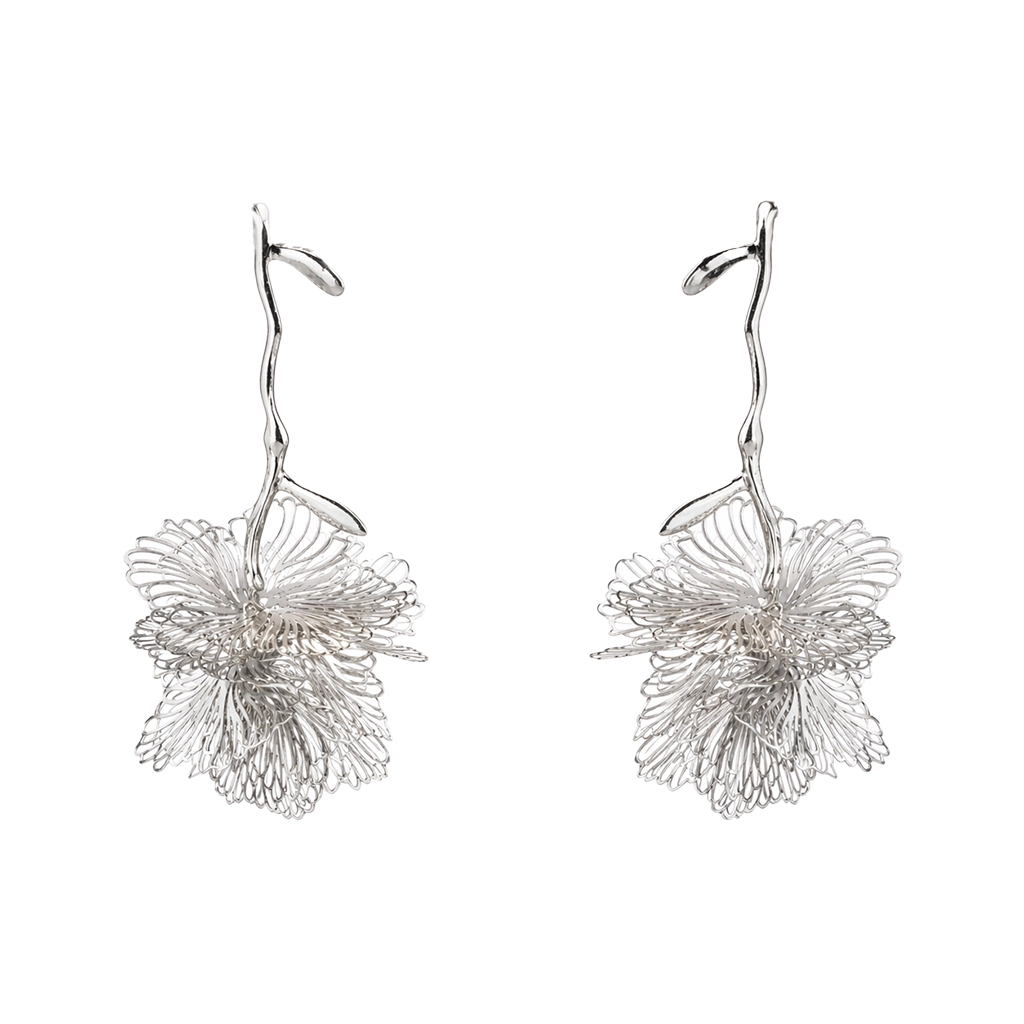 Lunara Silver Bloom Earrings