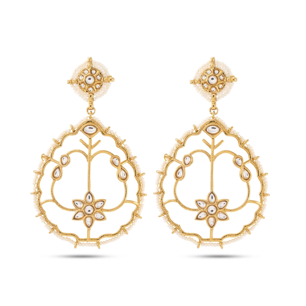 Flora Veil Mirror Earrings
