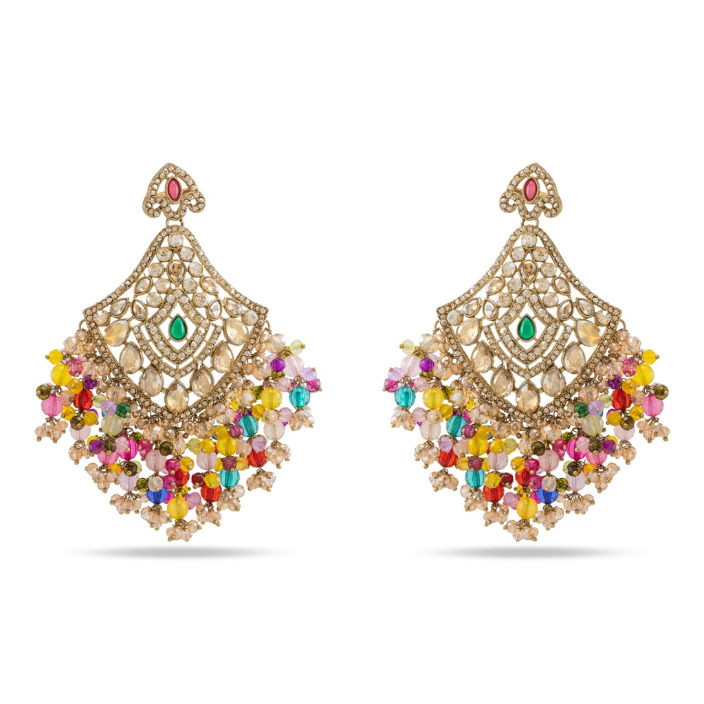 Kundan Pearl Necklace Rainbow Pearl Gold