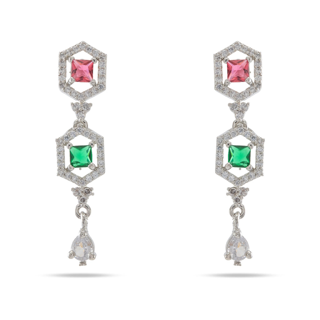 Rangella Prism Halo Necklace Set