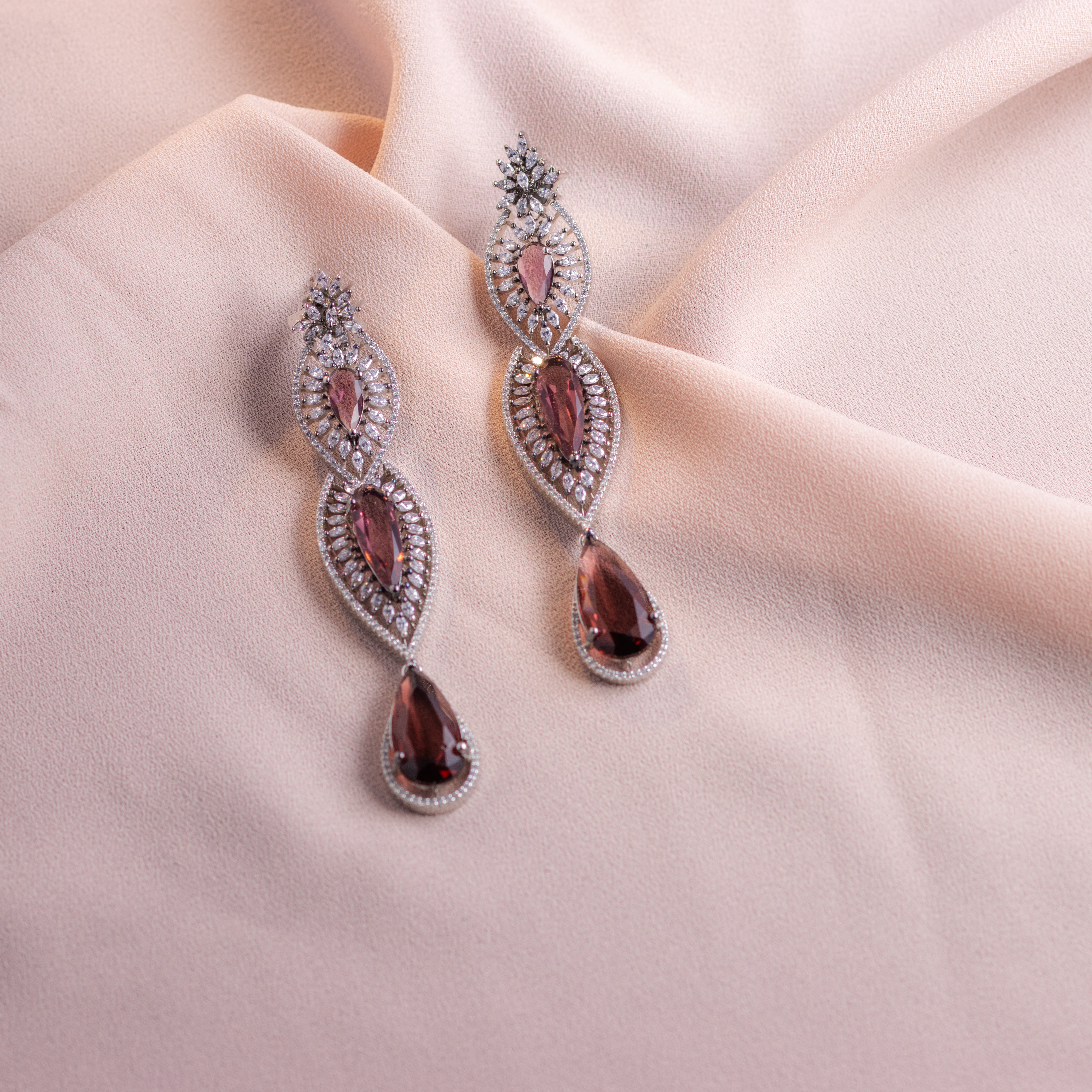 Meher Crimson Drop Earrings
