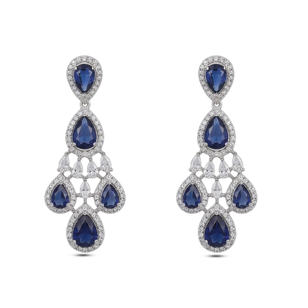 Sapphire Cascade Necklace Set